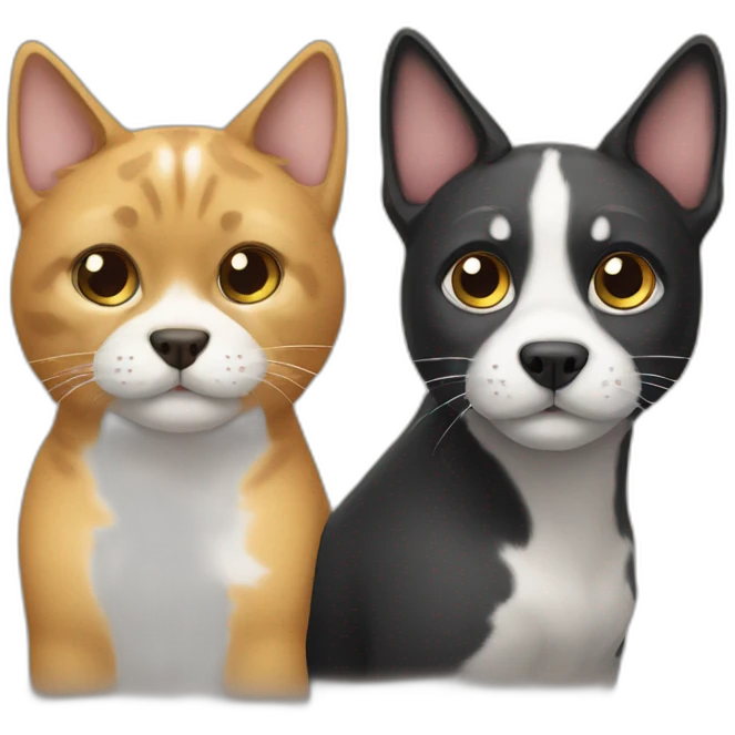 half cat and half dog emoji