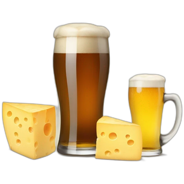 Cheese and beer emoji