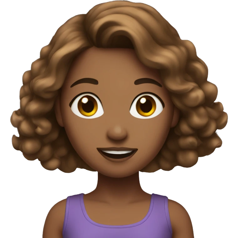 a dancer with brown hair emoji