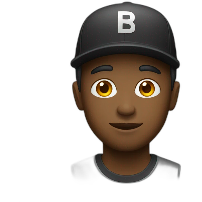 Black with cap emoji