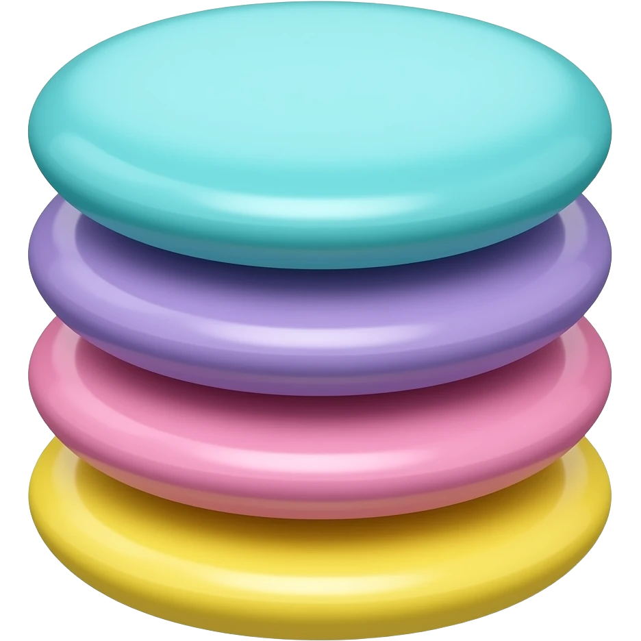 Pile de bonbons multicolore pastel clair, turquoise mauve rose jaune emoji