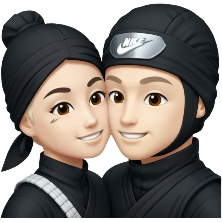 Ninja nike blanco, dando besos emoji