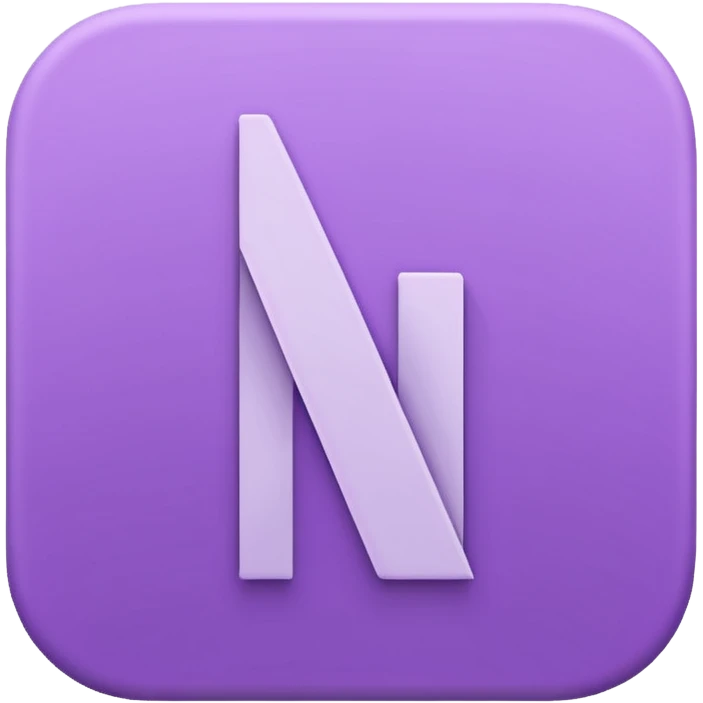 Netflix aesthetic "N" logo in pastel purple emoji