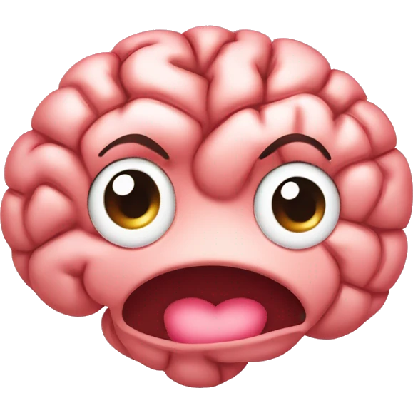 Brain with Heart Eyes 🧠💕 — A cute, cartoon brain with a smile and heart eyes, blending psychology and self-love. emoji