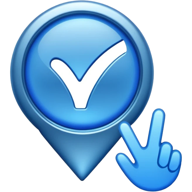 Blue tick verification mark emoji