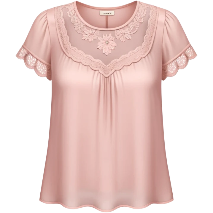 light pink top with lace emoji