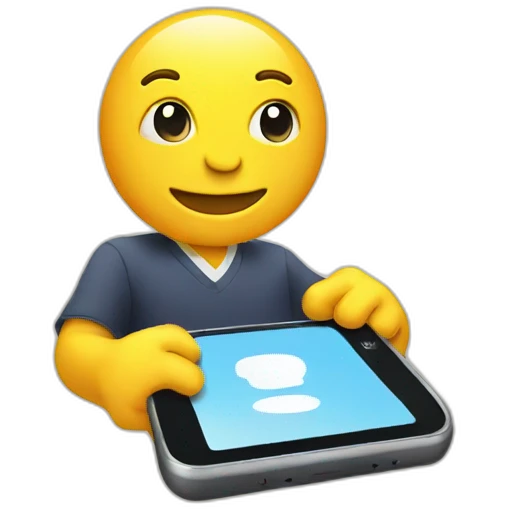 with smart phone emoji