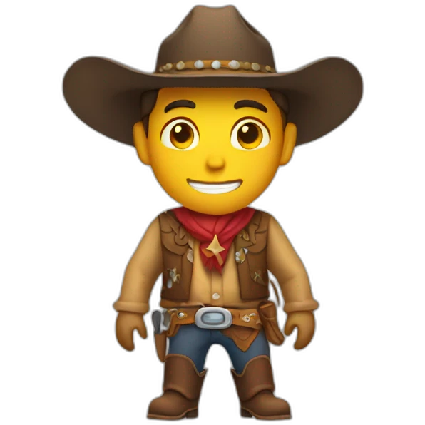 Relieved cowboy emoji