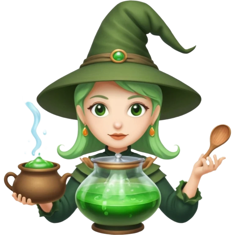 green witch cooking potion emoji