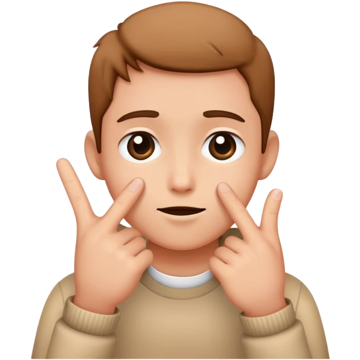 Timide avec les deux doigts qui se touchent emoji