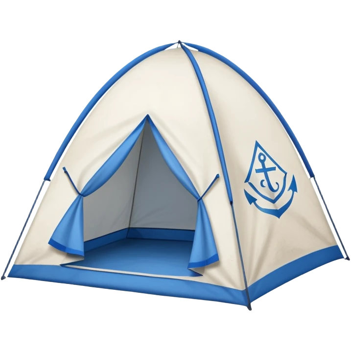 tent with a Christian fish symbol emoji
