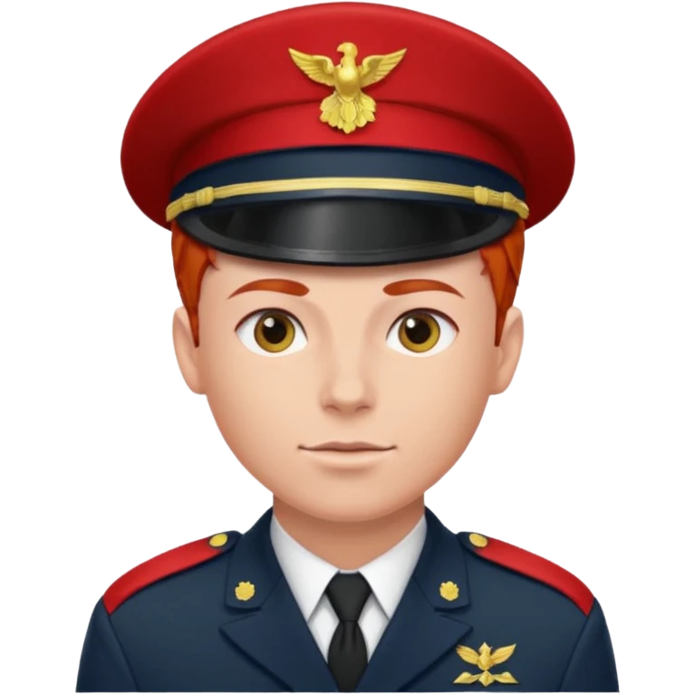 male soldier red hair style emoji