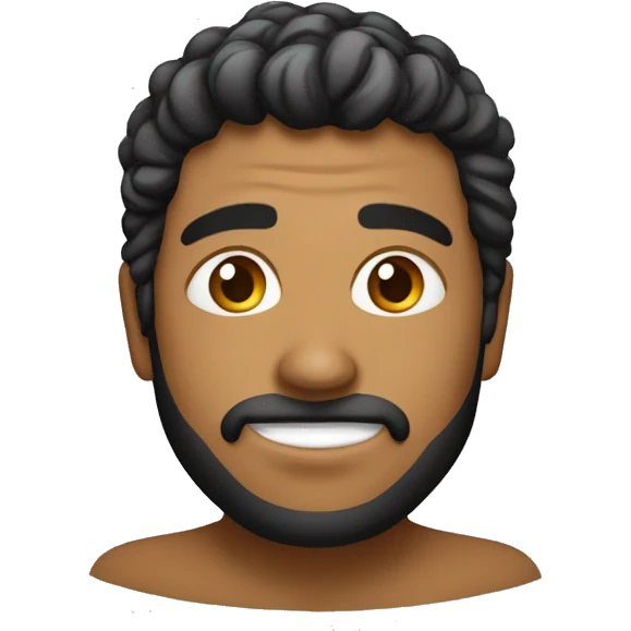 Moça olhos castanhos claros, cabelo preto medio, segurando uma caneca emoji