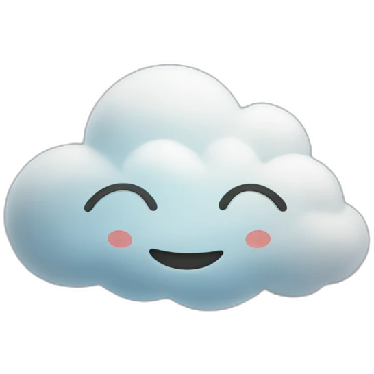 Cloud with smile face  emoji