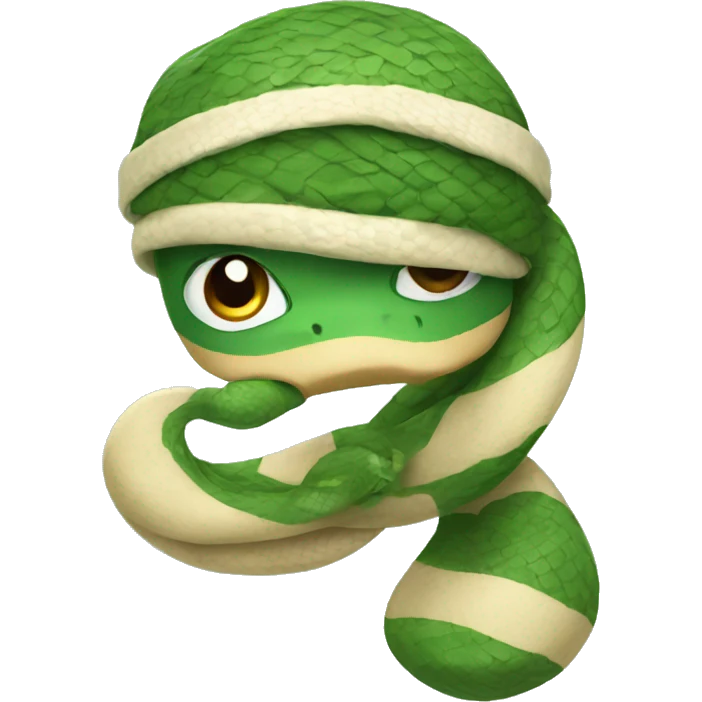 Snake with a scarf and tuque emoji