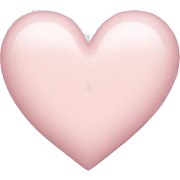 Pale pink heart emoji