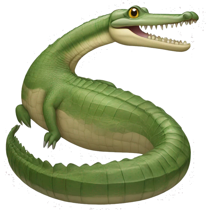 Indian Gharial with very long and straight mouth emoji