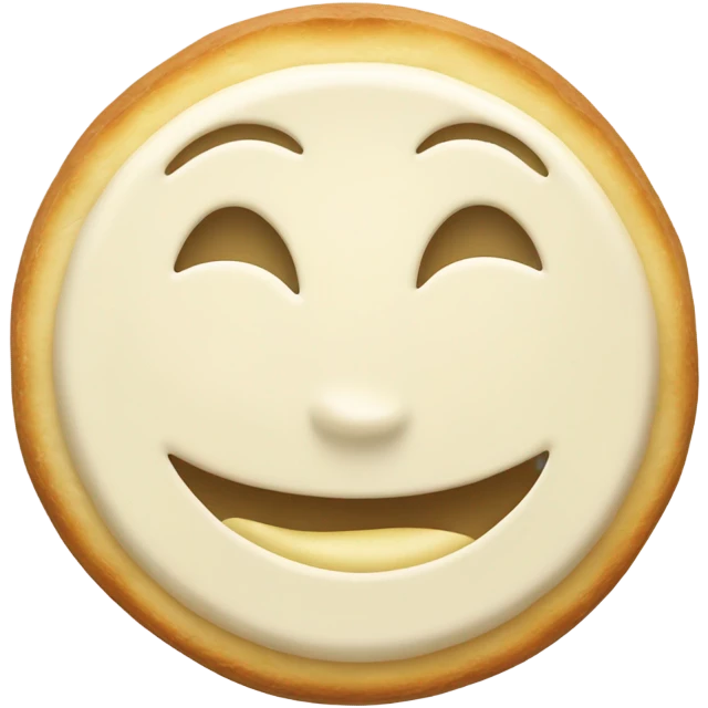 Super happy Brie cheese emoji