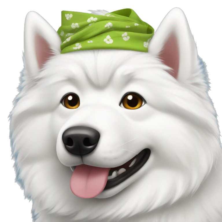 Samoyed wearing a bandana  emoji