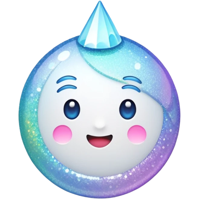 white glory glitter emoji