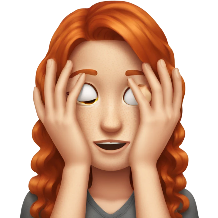 face palm redhead with freckles  emoji
