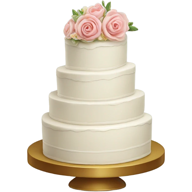Realistic slice of wedding cake emoji