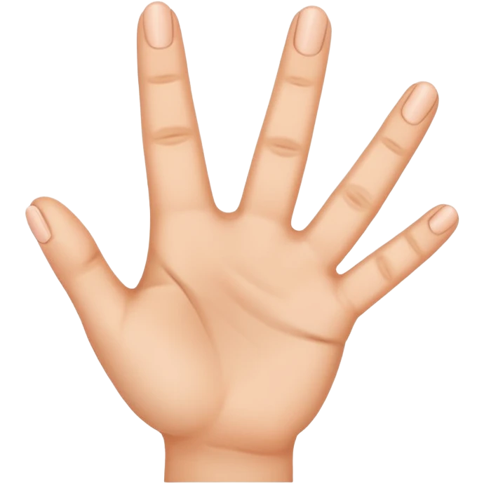 a hand with three fingers up and two fingers down  emoji