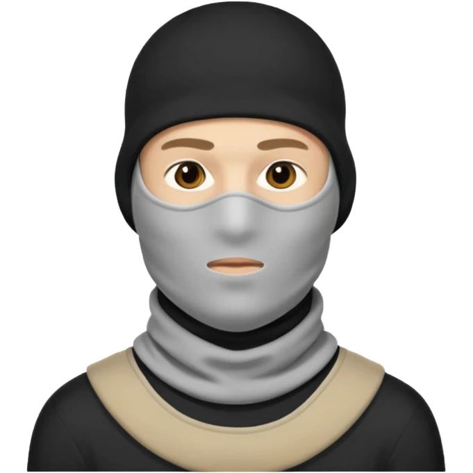 man in balaclava full height emoji