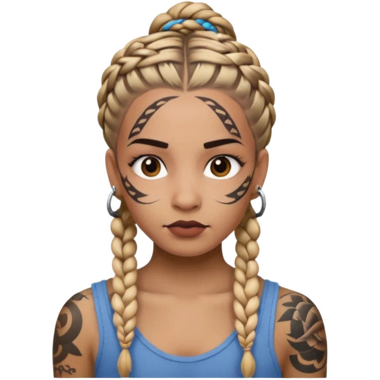 braided and tattoedbraided with lots lots lots of face tattooes emoji