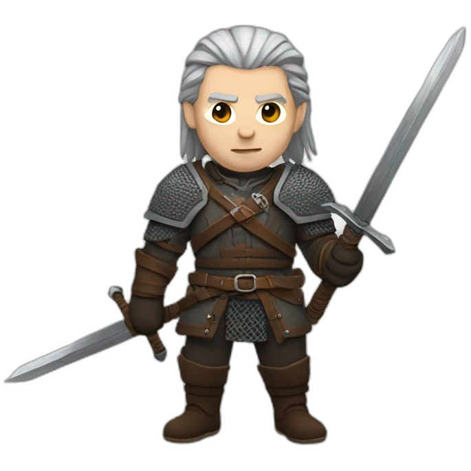 Witcher with two swords emoji