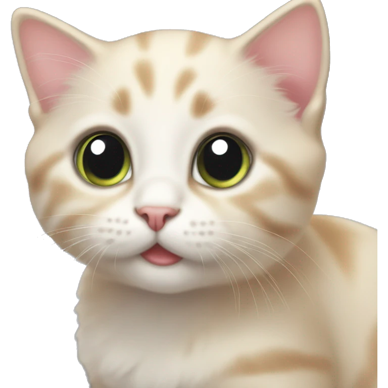 Kitten with big and sparkling eyes emoji