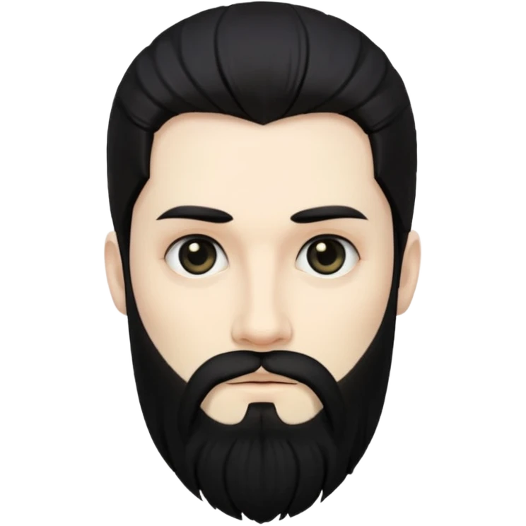 gothic man with long hair and  beard emoji
