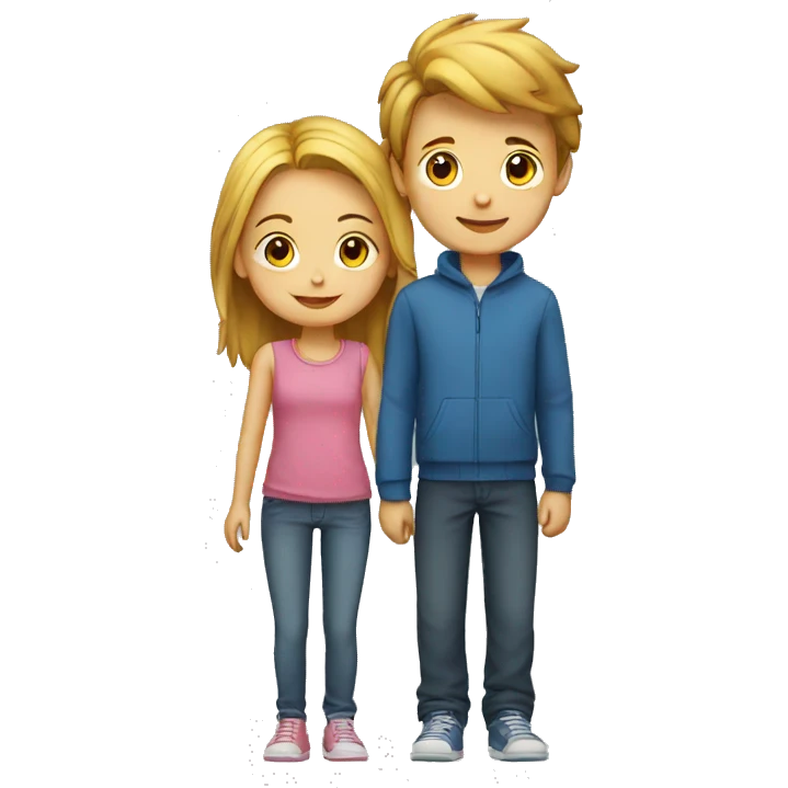 Boy with girl emoji