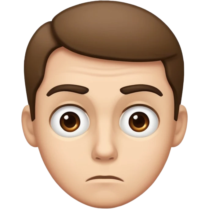 Confused person with eyebrow raised emoji