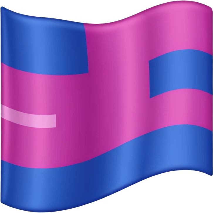 Bisexual flag pink purple then blue emoji