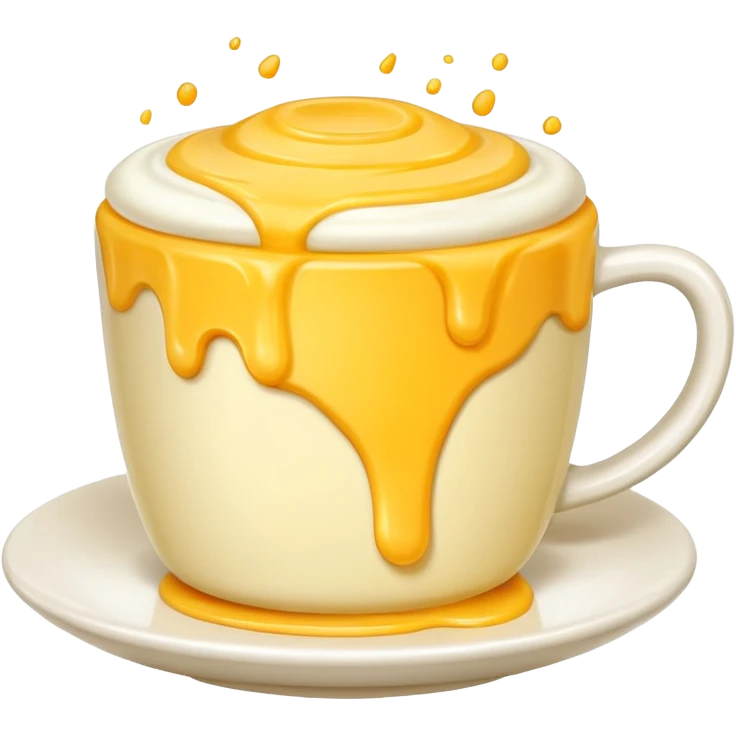 Cup with cheese foam emoji