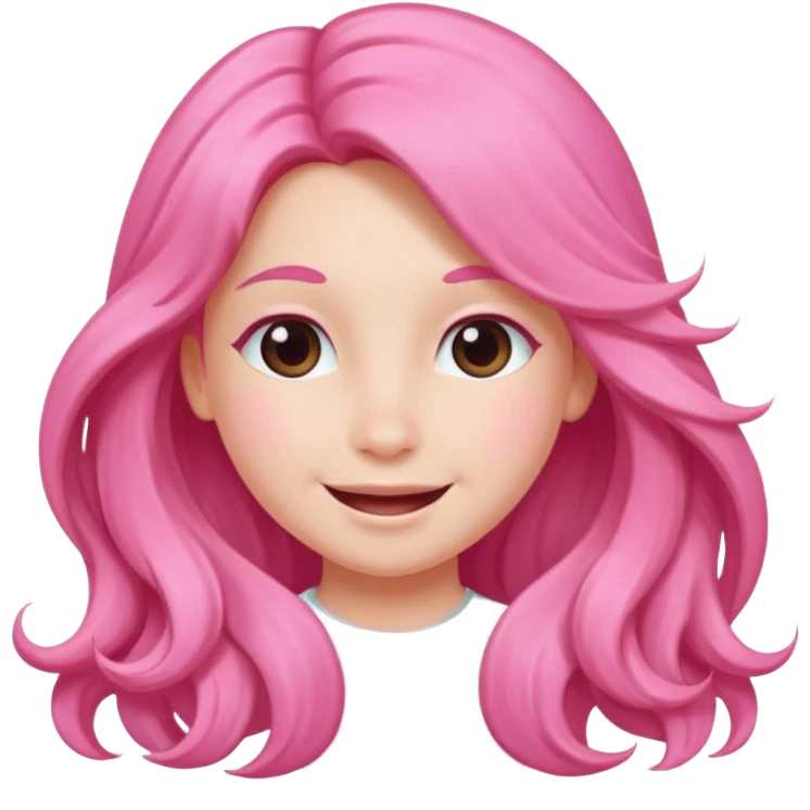 pink girl happy face emoji