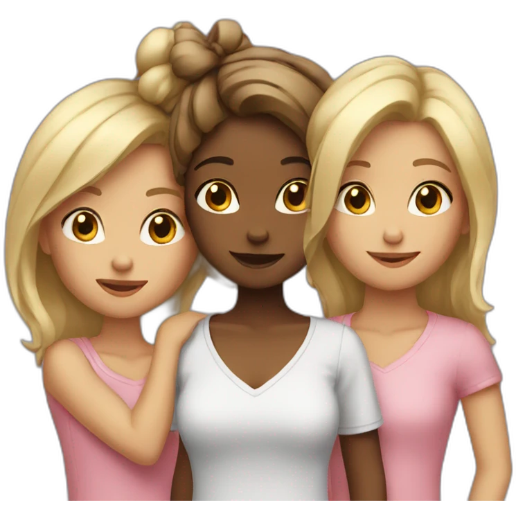 3 girls together emoji