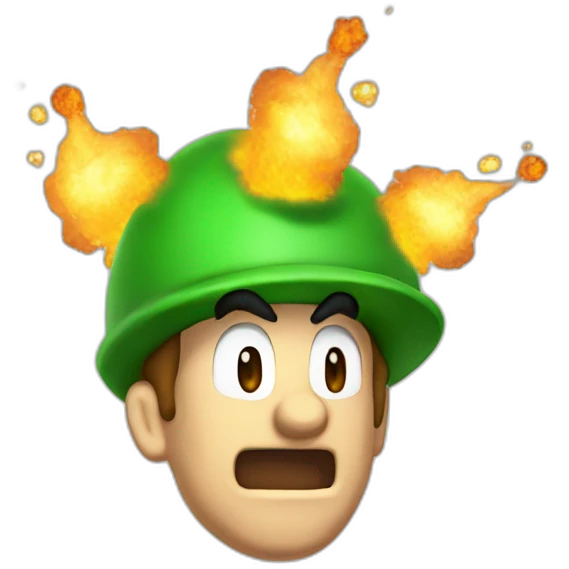 exploding head luigi emoji