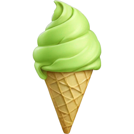 Aesthetic realistic pistachio icecream  emoji