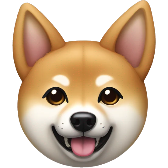 Sesame Shiba Inu whit extra long side tongue  emoji