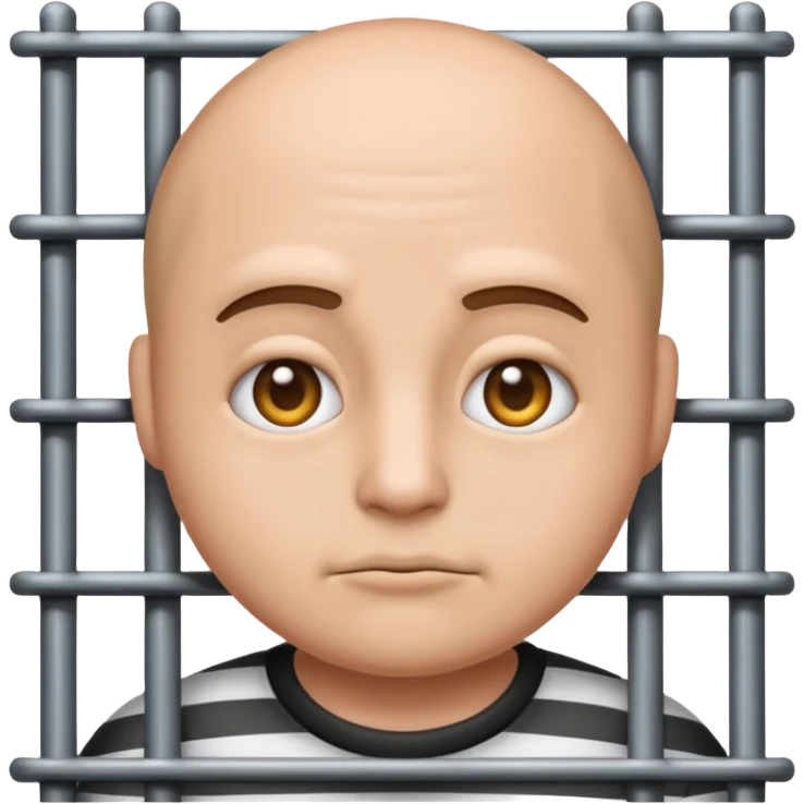 entsetztes Emoji im Gefängnis emoji