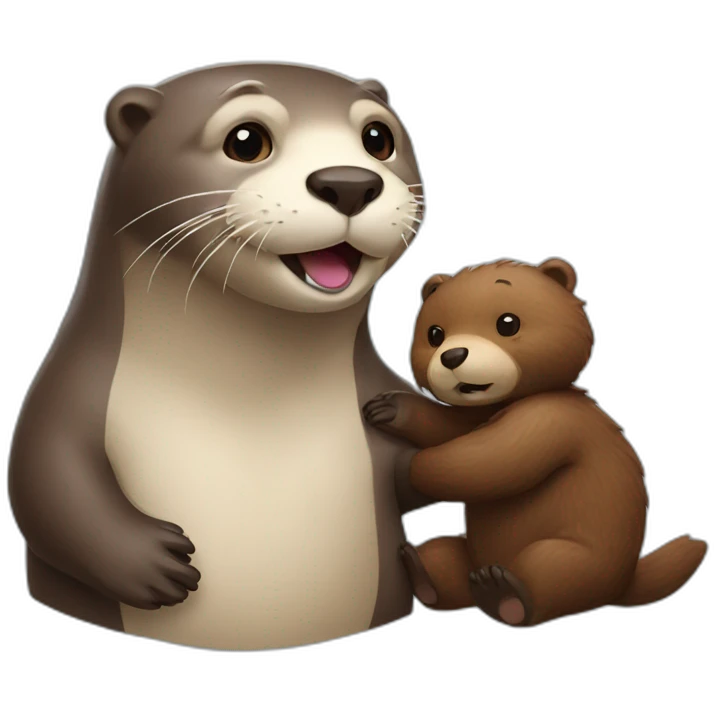 otter with bear emoji