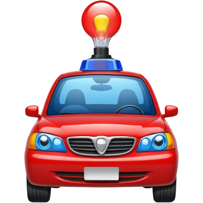 Siren Light on a car top  emoji