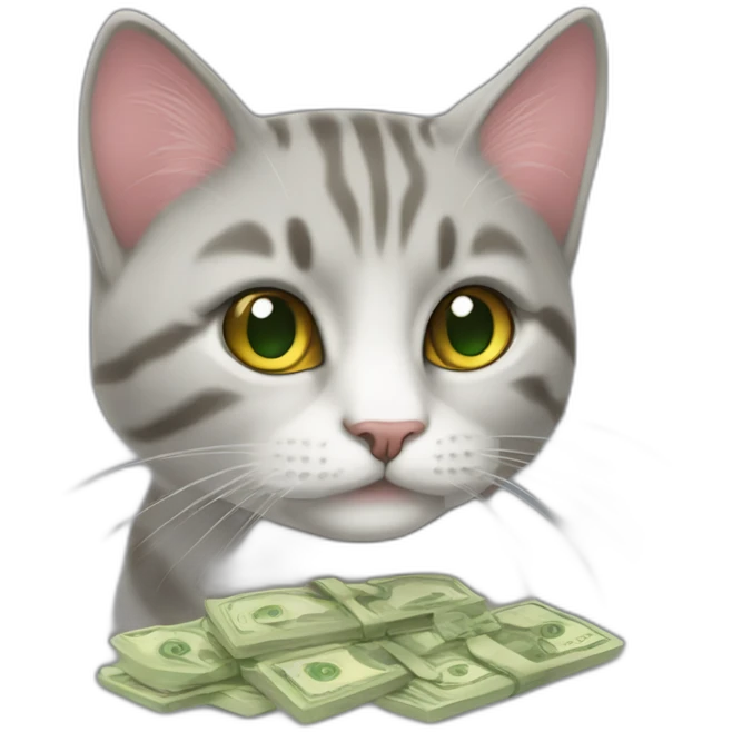 avare noruegan cat with money emoji