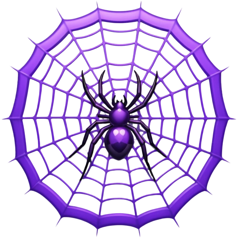 make a purple web spider emoji
