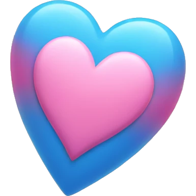 Blue and pink heart emoji