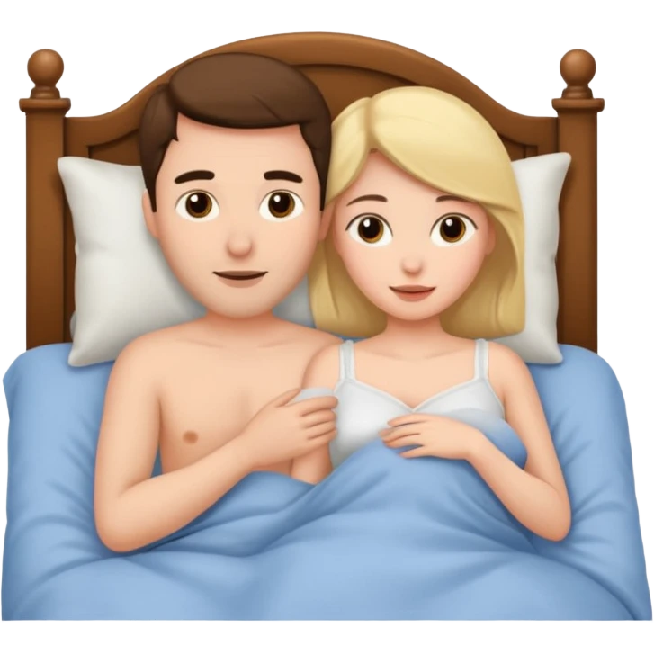 Man and woman in bed emoji