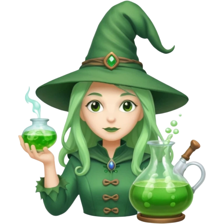 green witch cooking potion emoji