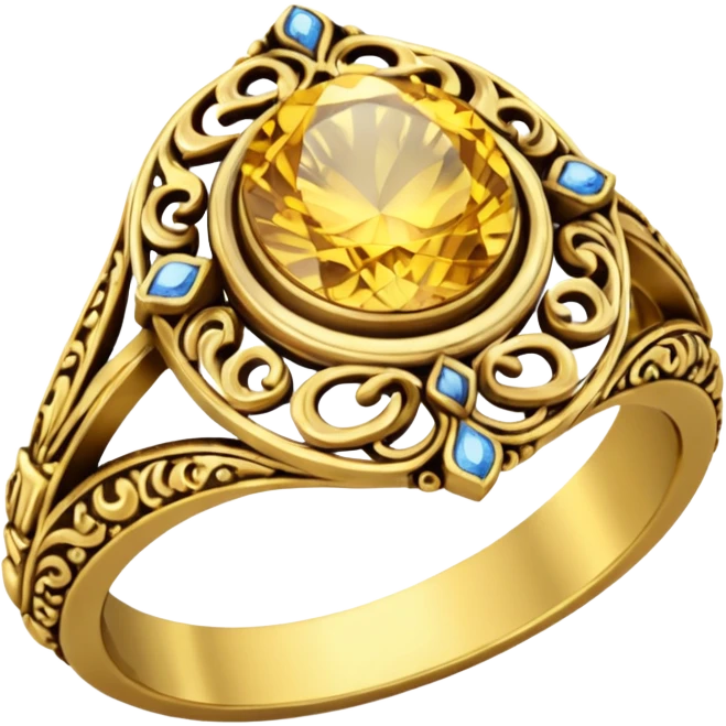 gold rococo ornate ring emoji